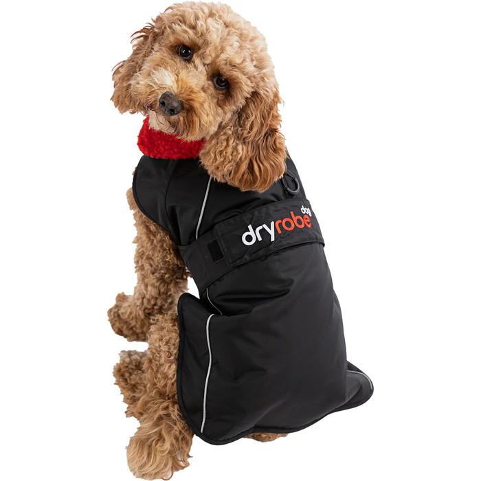 2024 Dryrobe Dog Coat V3 DRV3 - Black / Red